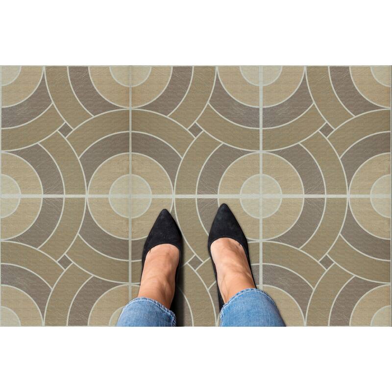 Retro Self Adhesive Vinyl Floor Tile - Swirl - 20 Tiles/20 sq. ft.