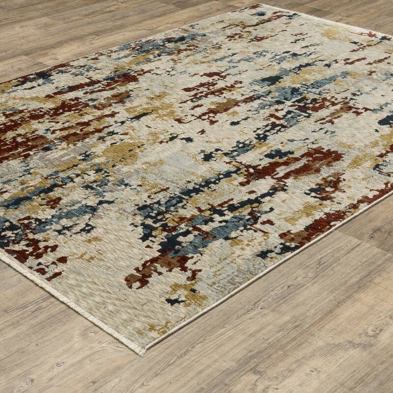 Style Haven Caiden Modern Mottled Abstract Beige/ Multi Area Rug