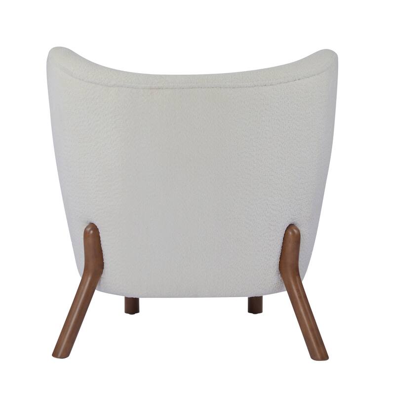Christopher Knight Home - Camille Modern Tufted Upholstered Wingback Accent Chair with Plush Seating and Solid Wood Frame