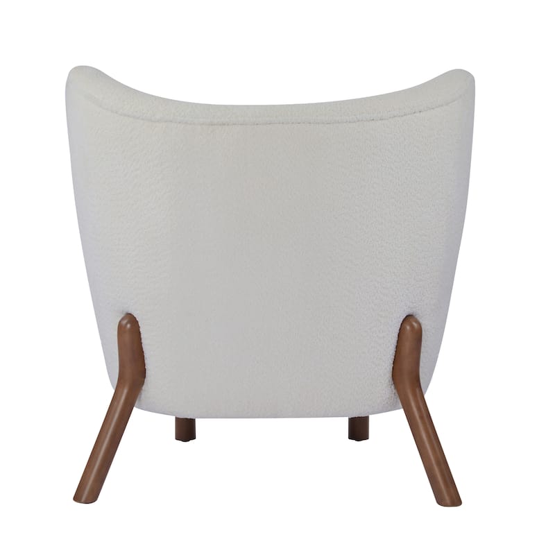 Side Chair Vanity Chair Distinctive Office Chair Off White Reception Chair Corner Chair with Wood Legs