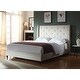 preview thumbnail 11 of 9, Best Master Furniture Upholstered Fabric Wingback Panel Bed Beige - Full