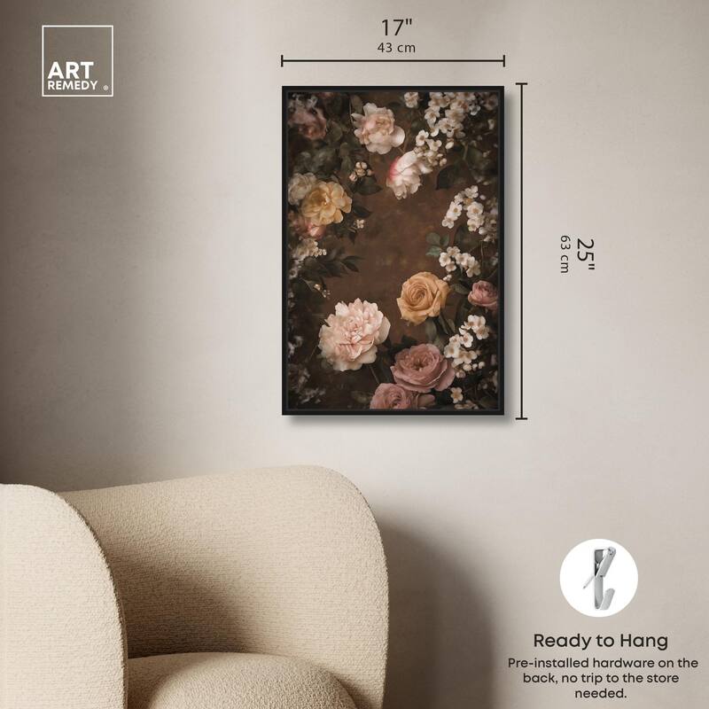 Faded Florals Fable I Canvas by Art Remedy