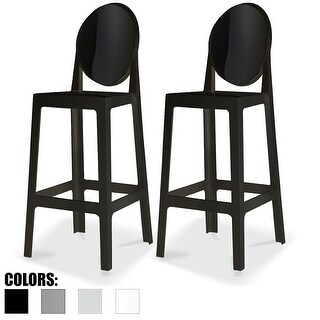 2xhome2xhome Set Of 2 Clear 30 Seat Height High Barstool Modern Plastic Chair Side Bar Counter Stool Accent Armless Kitchen Black Dailymail