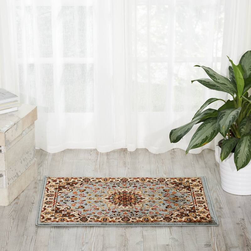 Nourison Delano Traditional Persian Medallion Border Area Rug