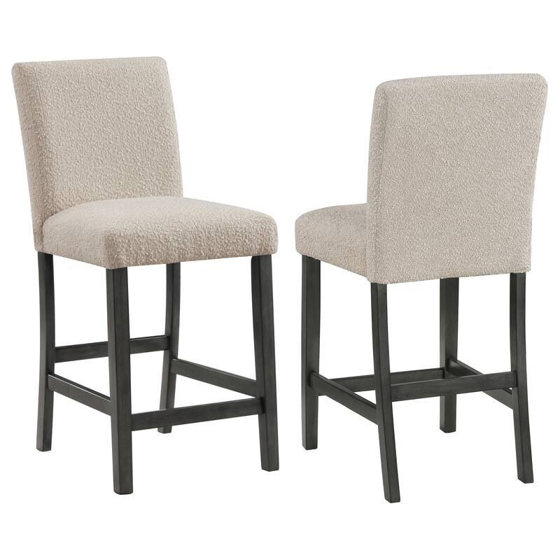 Alba Boucle Upholstered Counter Height Stools (Set of 2) - Beige