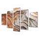 preview thumbnail 2 of 5, Designart "Abstract Marble With Copy Space IV" Fractals Multipanel Wall Art Print set