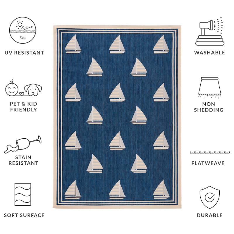 SAFAVIEH Courtyard Liljanka Indoor/ Outdoor Waterproof Patio Backyard Rug