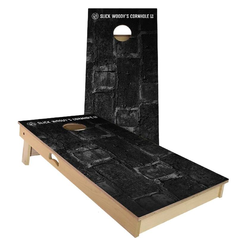 Black Bricks Outdoor Cornhole Board Set