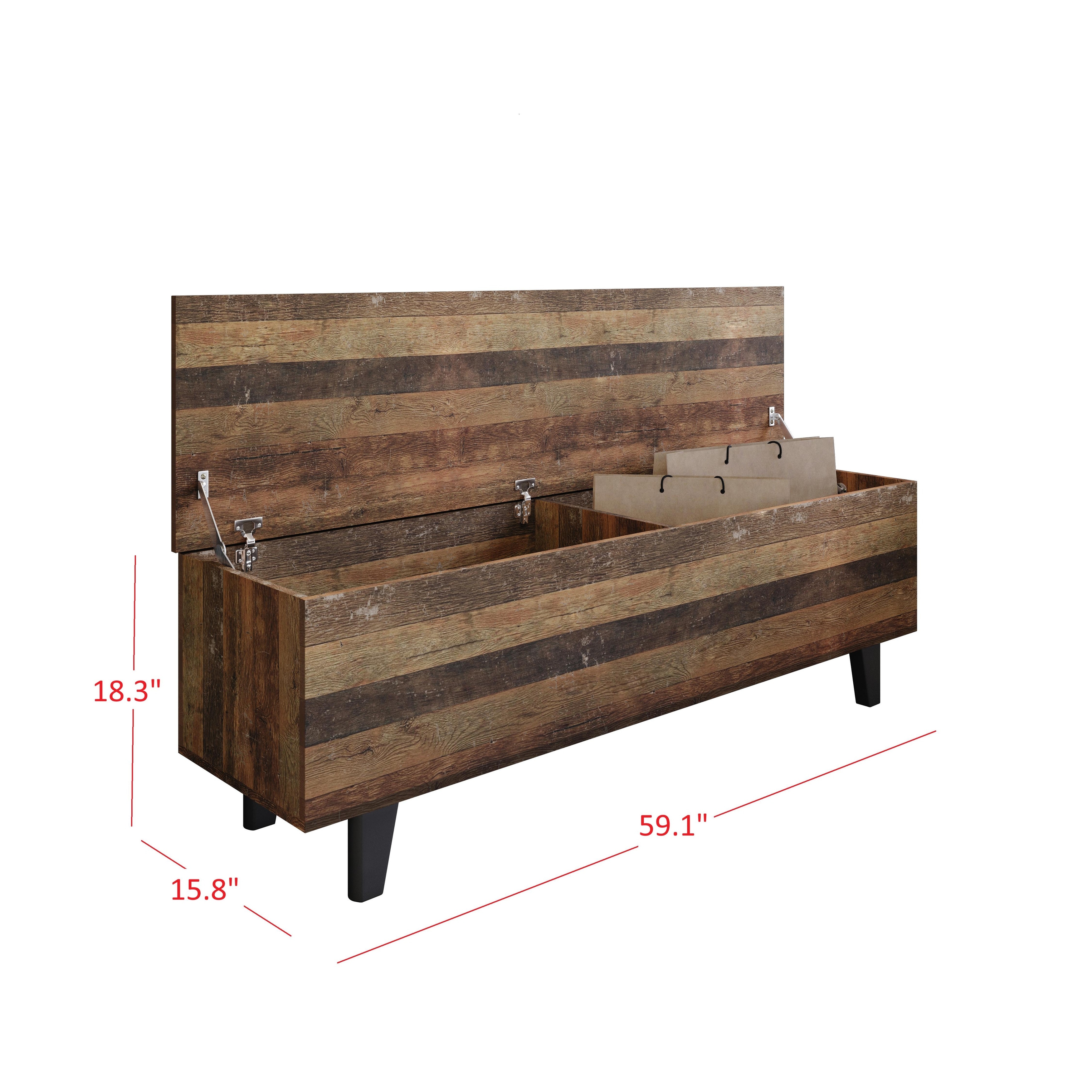 Clayfell Auburn Storage Cabinet Bench - Overstock - 43241678
