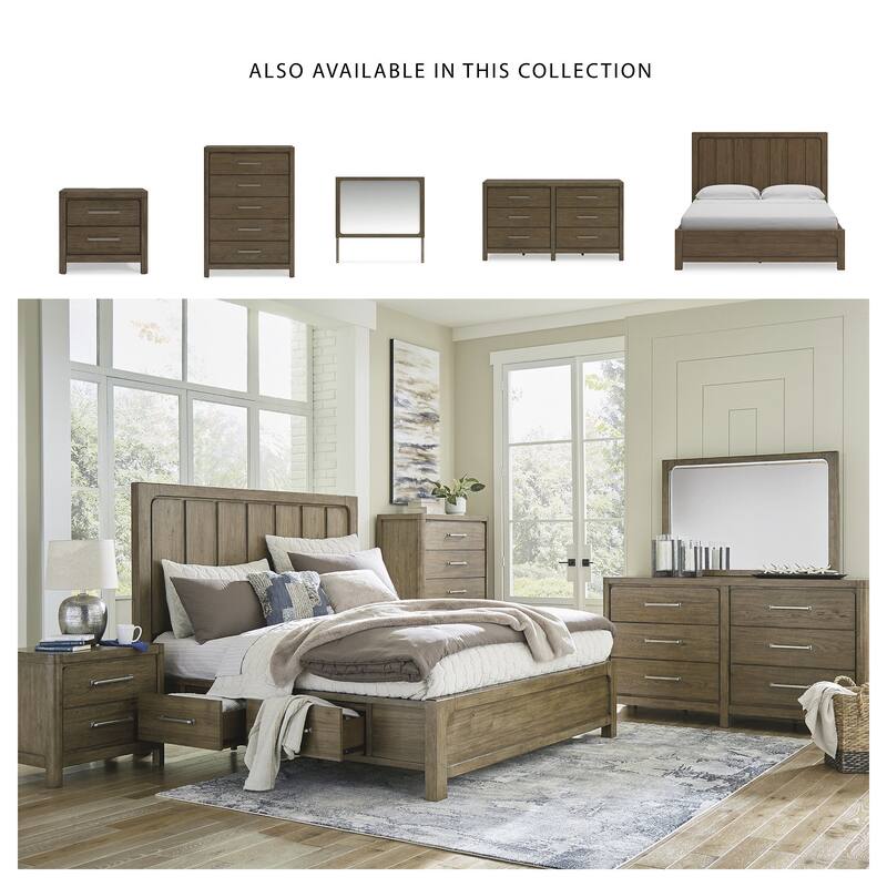 Signature Design by Ashley Cabalynn Brown Panel Bed with Storage