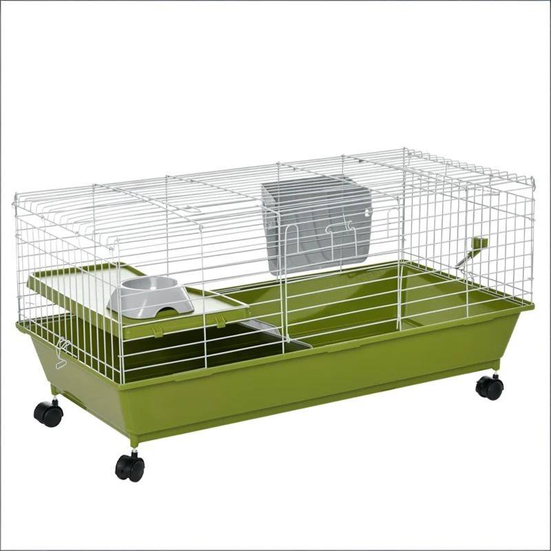 Spacious Animal Cage,Pet Play House,Small Animal Cage is designed for convenient cleaning - Green