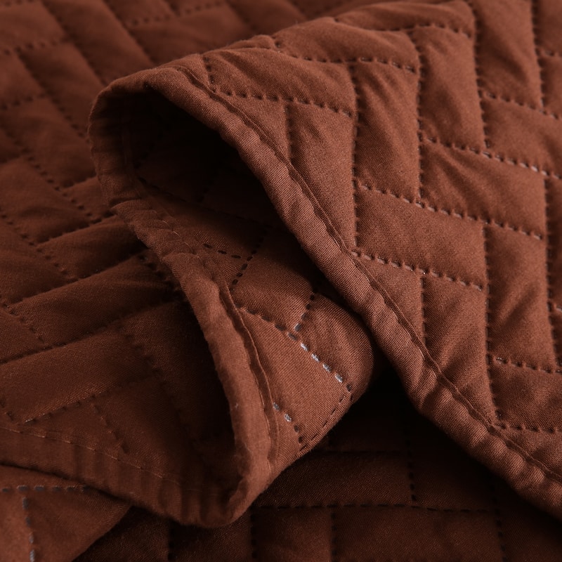 3-piece Fashionable Solid Embossed Quilt Set Bedspread Cover