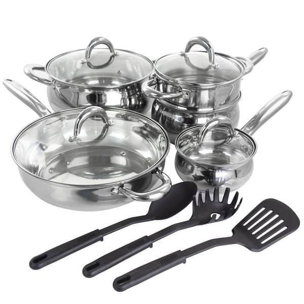 Mueller 24 - Piece Non-Stick Aluminum Cookware Set & Reviews