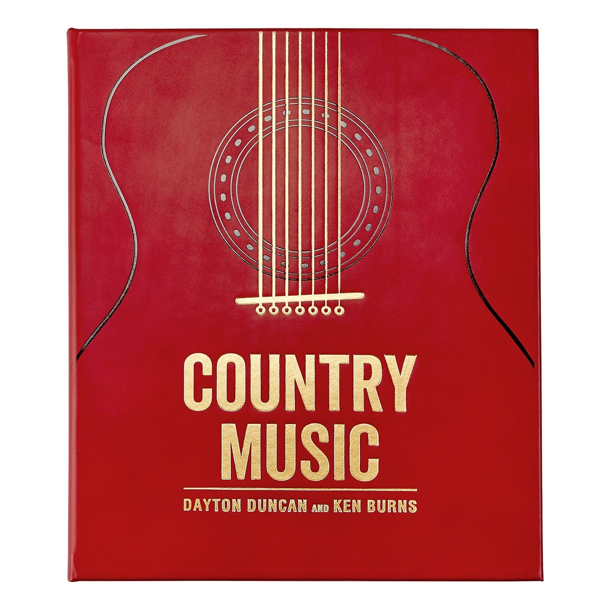 Graphic Image Ken Burns & Dayton Duncan: Country Music Coffee Table Book, Leathere, Red