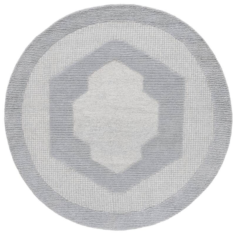 SAFAVIEH Handmade Renewal Darshana Rug - 6' Round - Grey