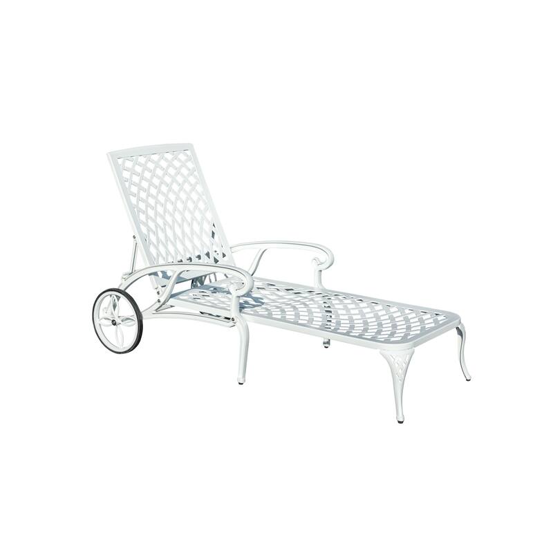 Cast Aluminum Outdoor Garden Bench - 53" - White