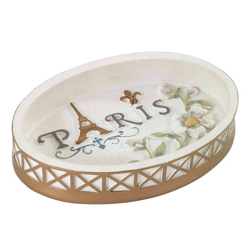 Avanti Linens Paris Botanique Soap Dish - White - Soap Dish