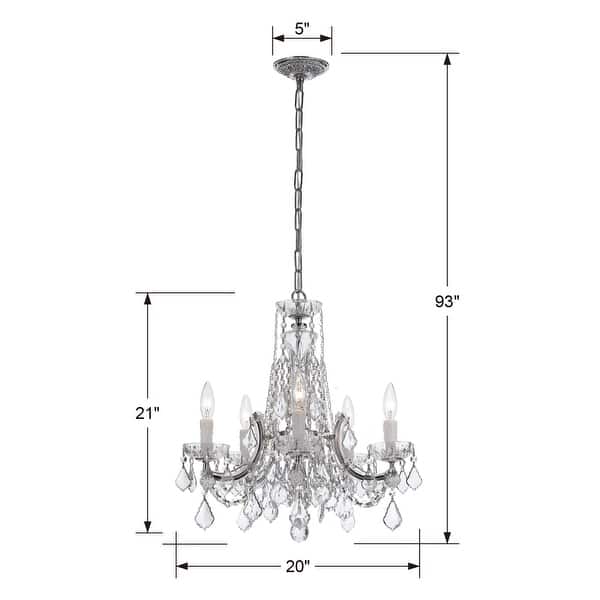 Crystorama Lighting Group Maria Theresa 5 Light 20" Wide Chandelier