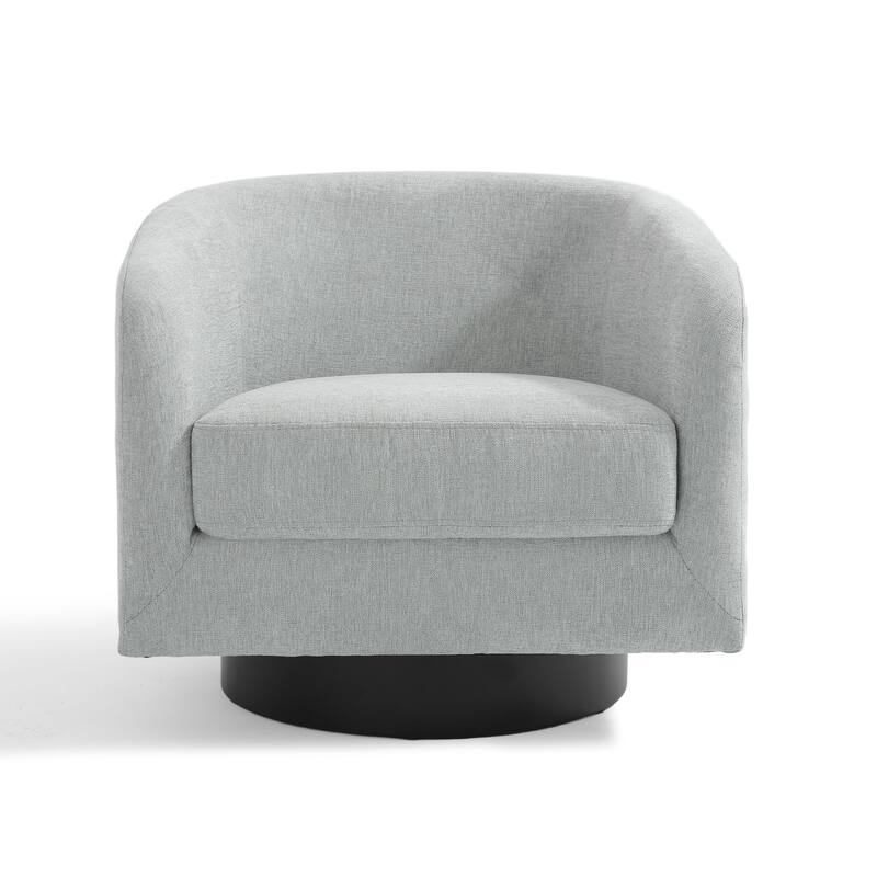 Modern Upholstered Barrel Chair Swivel Accent Chair for Living Room