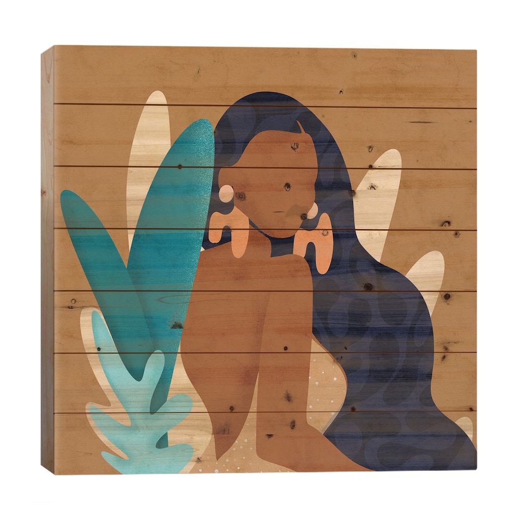 In Bloom Square Print On Wood by Reyna Noriega - Multi-Color