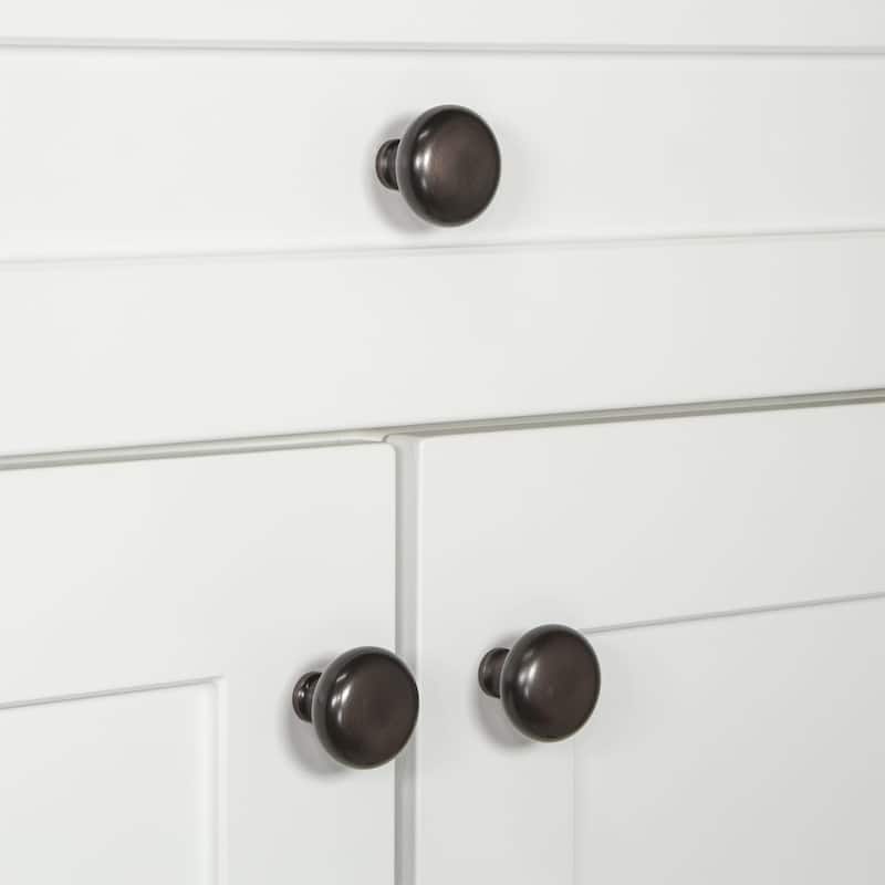 Grandeur FIFT-BRASS-KNOB Fifth Avenue 1-3/8” Solid Metal Mushroom