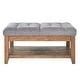 preview thumbnail 15 of 20, Lennon Pine Planked Ottoman Coffee Table by iNSPIRE Q Artisan