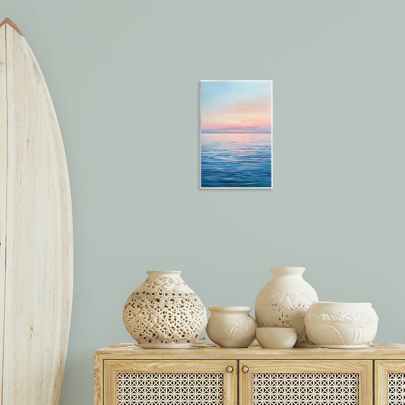 Stupell Sunrise over Ocean Gradient Wall Plaque Art Design By LSR Design Studio