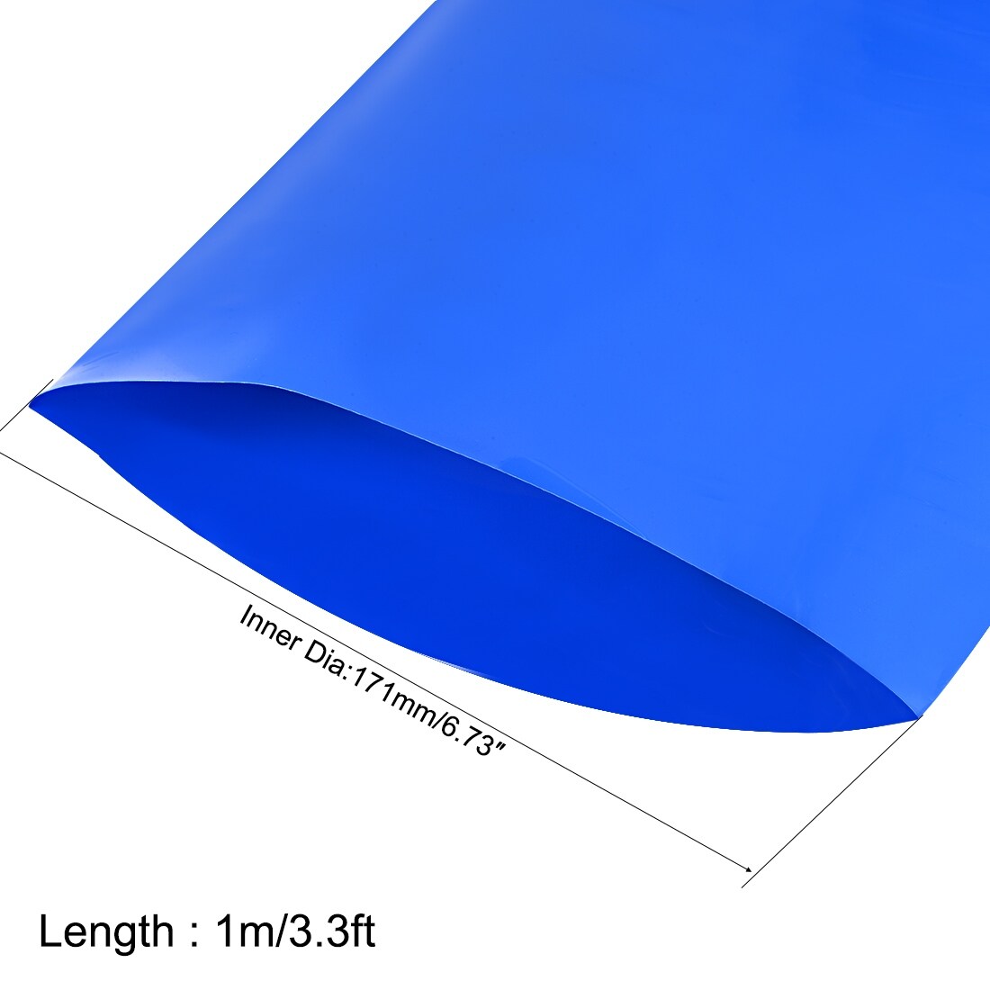 Battery Wrap 270mm Width 1m PVC Heat Shrink Tube Wraps for Battery Pack Blue