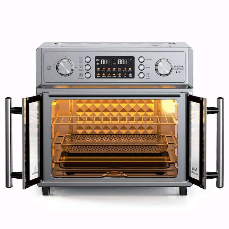 PlumChef 26QT Large Capacity French Double-Door Air Fryer Convection Toaster Oven, 1700W