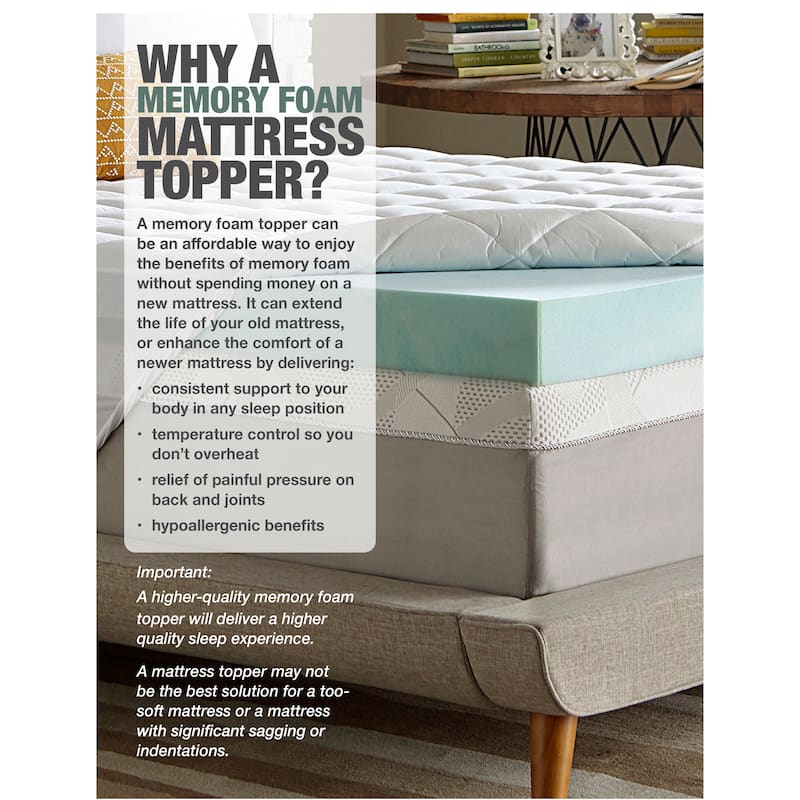 Comforpedic Loft from Beautyrest 4-inch Sculpted Gel Memory Foam Mattress Topper