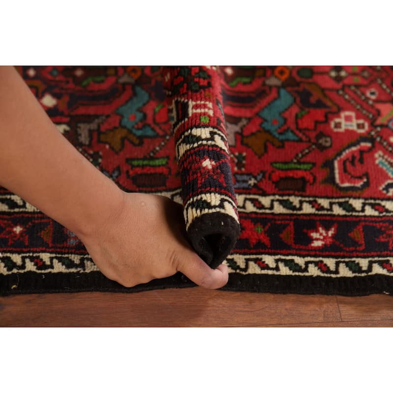 Tribal / Geometric Gharajeh Persian Runner Rug Handmade Wool Carpet - 2'3" x 9'5"