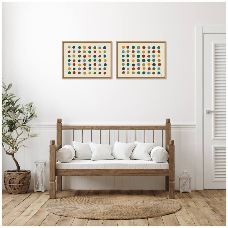 Kate and Laurel Meditation 3 2 Piece Framed Canvas Wall Art Set by Kelly Knaga