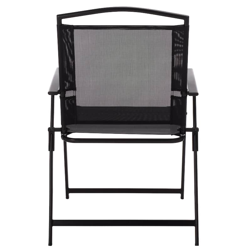 SAFAVIEH Outdoor Living Alvin Folding Chair (Set of 2) - 22"W x 25"D x 36"H