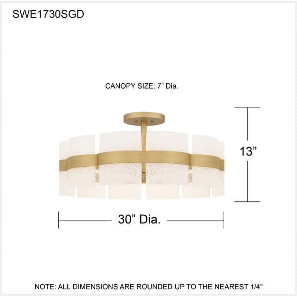 Sweeney 6-Light Soft Gold Semi-Flush Mount