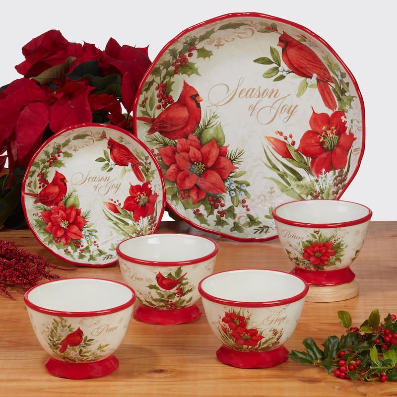 Certified International Winter's Medley 16 oz. Mugs, Set of 4