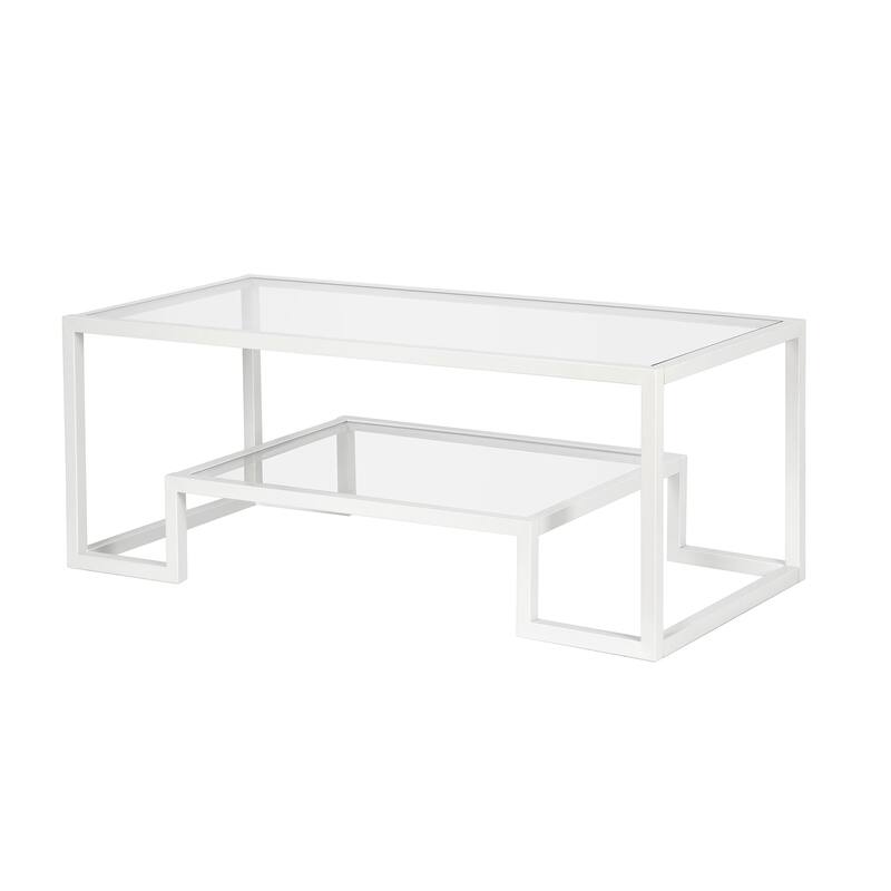 Artemis Contemporary Metal and Glass Coffee Table