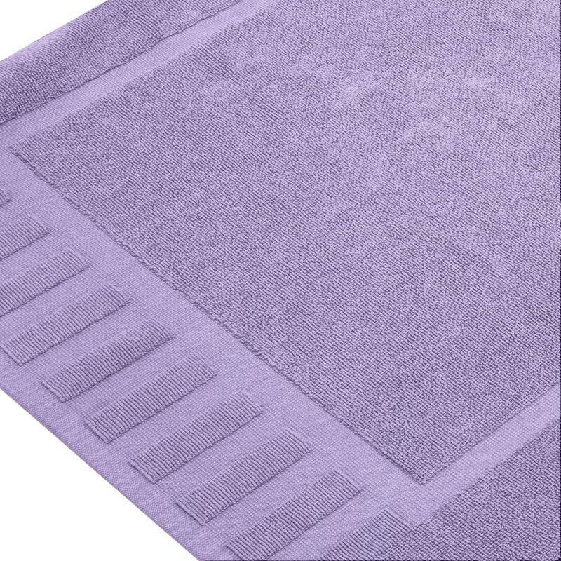 White Classic Luxury Cotton Bath Mat 22x34 Set of 2