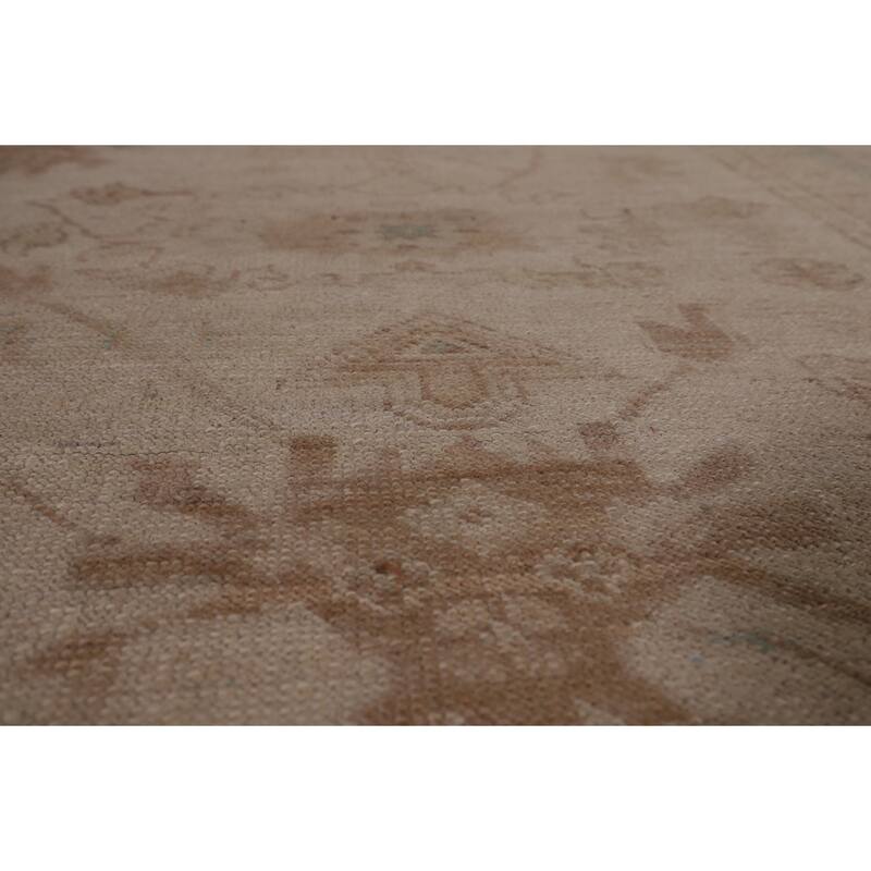 Earth Tone Oushak Vegetable Dye Area Rug Handmade Wool Carpet - 8'1" x 11'0"