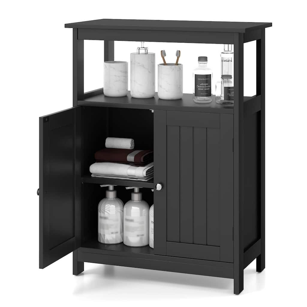 Costway Bathroom Floor Cabinet Freestanding Storage Organizer with 2 - See Details