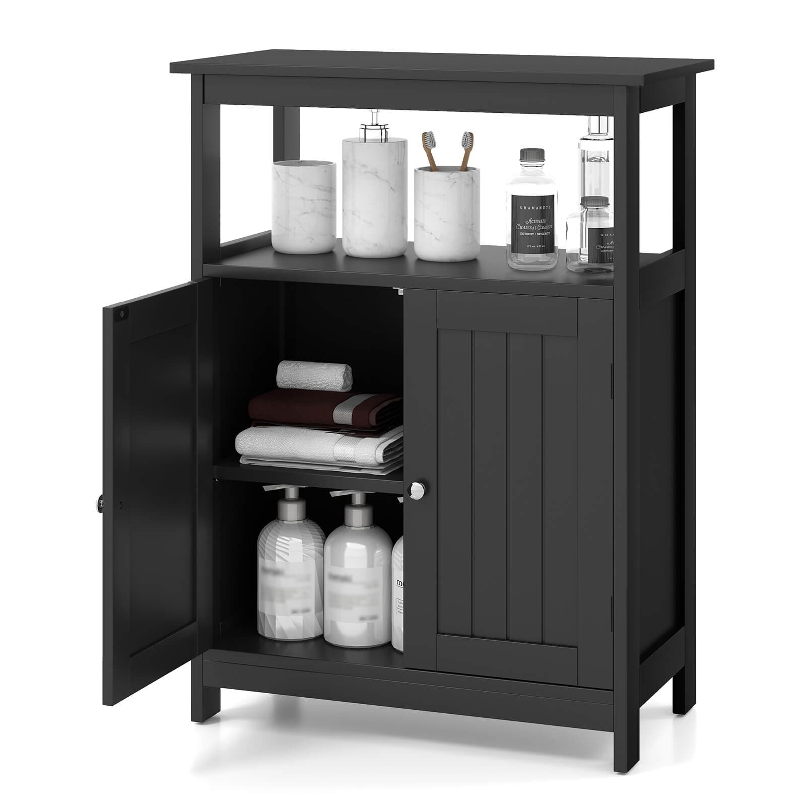 Costway Bathroom Floor Cabinet Freestanding Storage Organizer with 2 - See Details