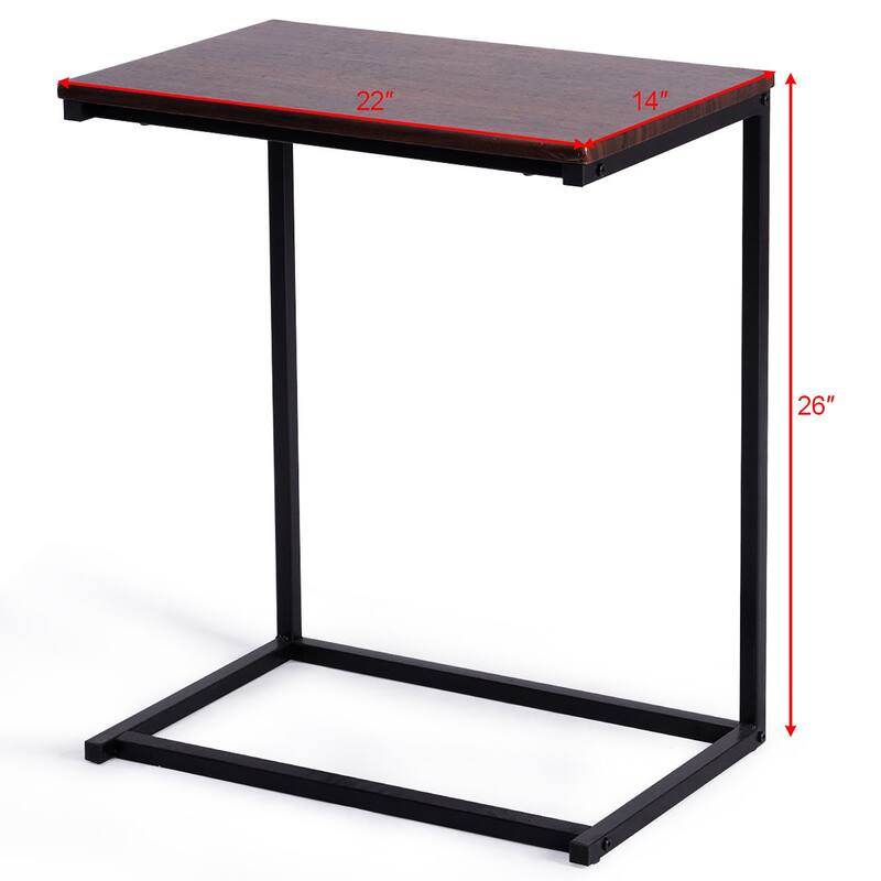 C Shaped End Table Laptop Holder End Stand Desk for Home and Office