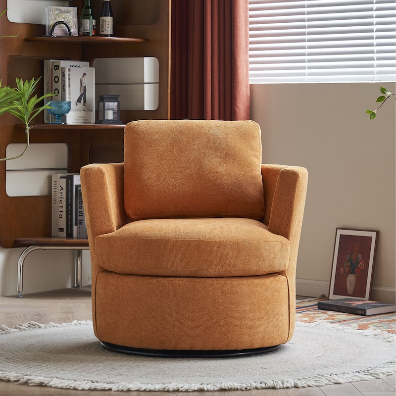 29.5" Polyester Swivel Arm Chair