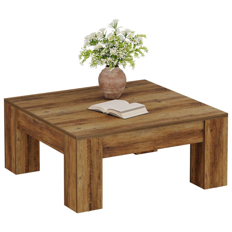Wood Coffee Table, Tea Table Cocktail Table, Living Room Accent Center Table