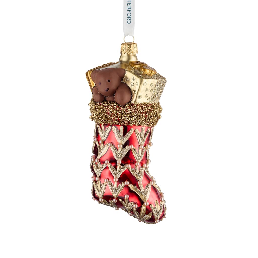 Waterford Holiday Heirlooms Red Filled Stocking