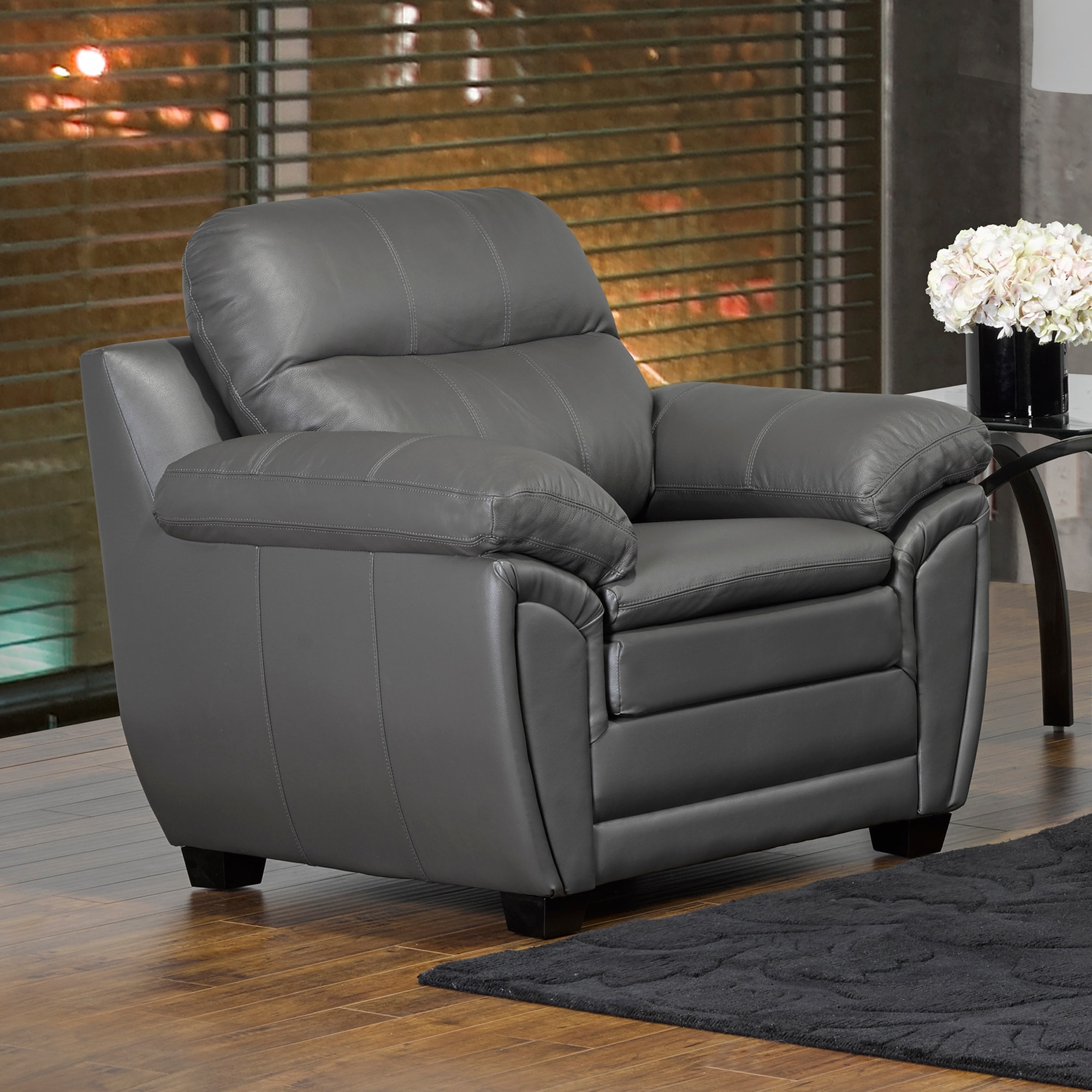 Marcus premium grey top hotsell grain leather sofa