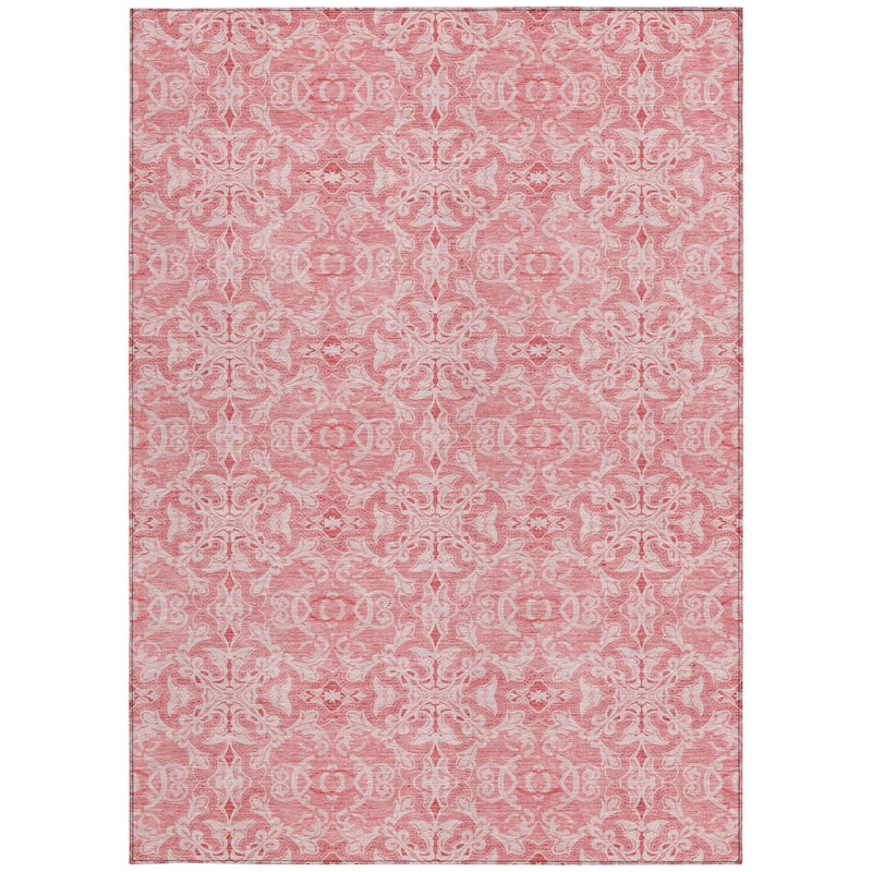 HomeRoots Medallion Transitional Rectangle Outdoor Rug