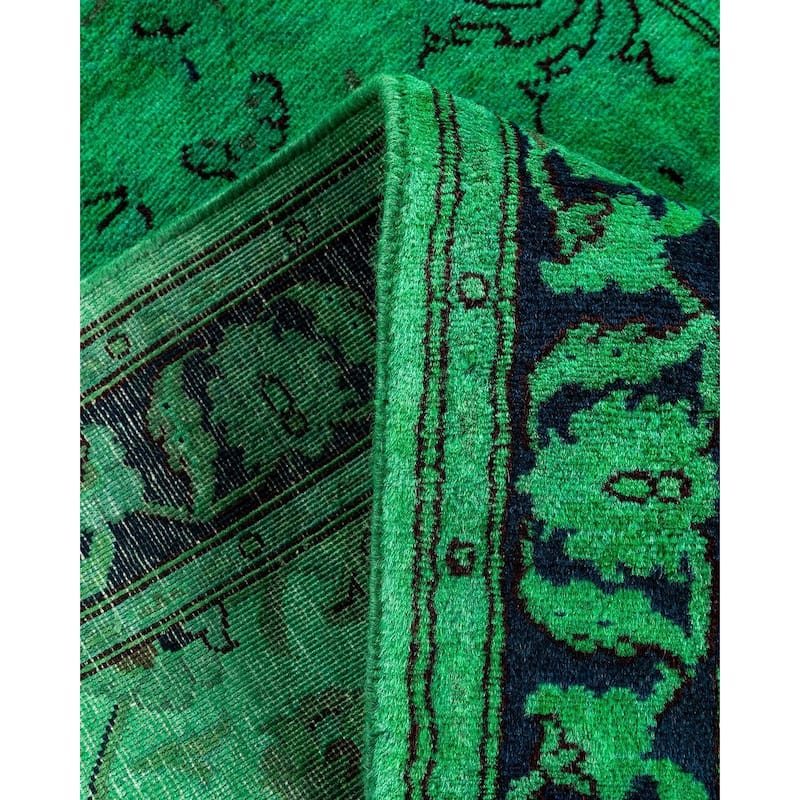 Contemporary Overdyed Wool Hand Knotted Runner - 2' 7" x 10' 4"