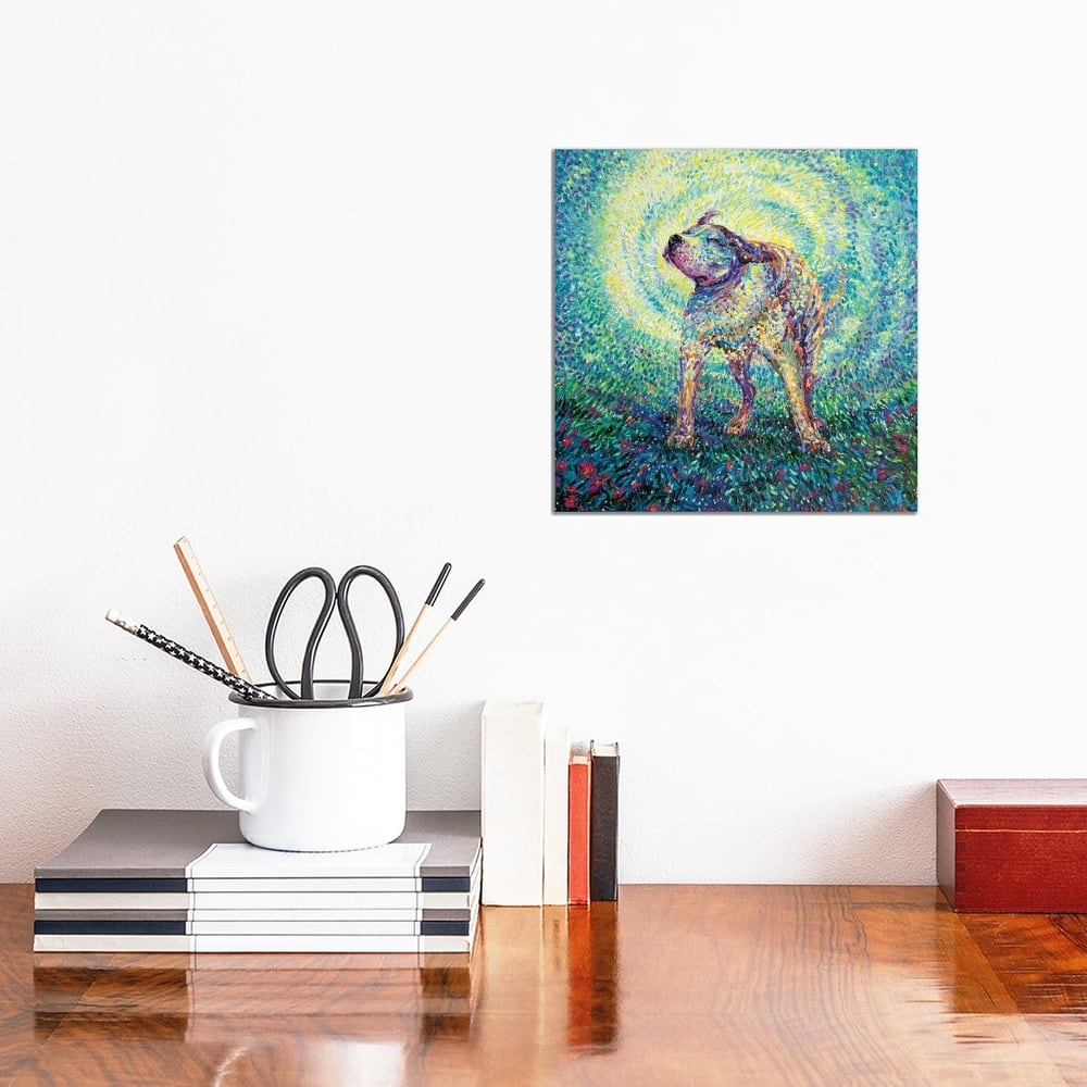 iCanvas "Pitbull Shake" by Iris Scott Canvas Print