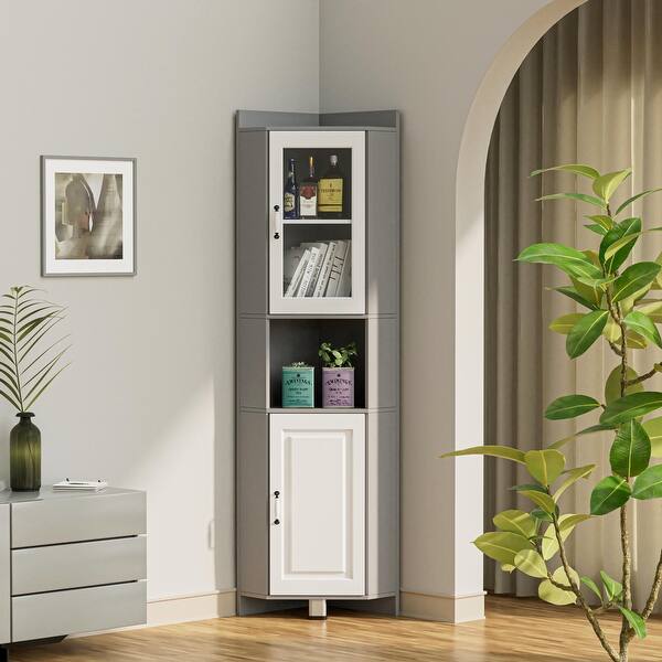 White Wood Display Corner Storage Bed Bath & Beyond 37500020