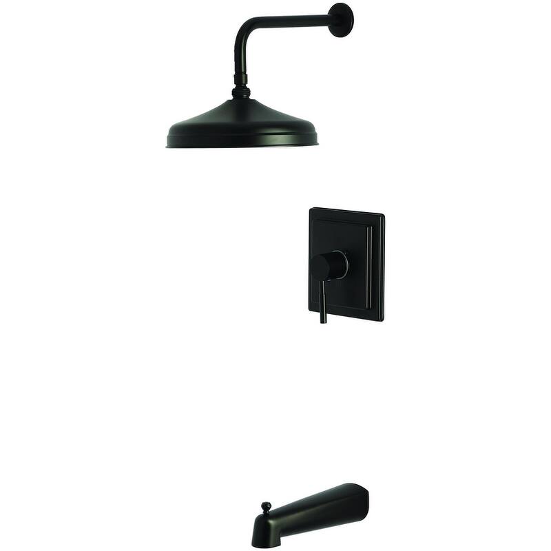 Kingston Brass KB614.DL Tub and Shower Trim Package with 1.8 GPM - Matte Black